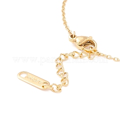 304ステンレススチールリンクブレスレット  フラワーリンク付き  女性のための  ゴールドカラー  6-7/8インチ（17.6cm）&nbsp;BJEW-M287-03G
