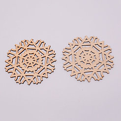 はしごペンダント  麻縄で  スノーフレーク  クリスマスのために  バリーウッド  101x2.5mm  麻縄：1x365mm&nbsp;WOOD-WH0108-37