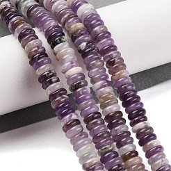 天然石アメジストビーズ連売り  ロンデル  6.5~7x2~2.5mm  穴：0.5mm  約159個/連  15.04''（38.2センチメートル）&nbsp;G-G084-A12-01