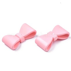 不透明なスプレー塗装のアクリルカボション  蝶結び  ピンク  19x38x11mm&nbsp;ACRP-S679-010