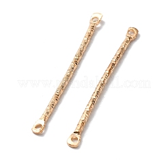 鉄棒コネクタチャーム  ニッケルフリー  テクスチャ  ライトゴールド  30x2x1.2mm  穴：1mm&nbsp;IFIN-YW0001-49
