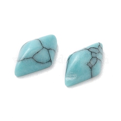 ガラスカボション  模造ターコイズ  菱形  ターコイズ  8x5x2.5~3mm&nbsp;GLAA-B012-11A