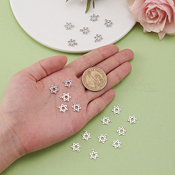 304ステンレススチールチャーム  ダビデの星  ステンレス鋼色  11x8.5x1mm  穴：1.2mm&nbsp;STAS-CJ0002-06