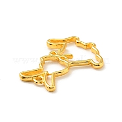 合金空枠ペンダント  UVレジンDIY用  エポキシ樹脂  プレスジュエリー  ちょう結びウサギ  ゴールドカラー  32.5x24.5x2.5mm  穴：2mm&nbsp;FIND-E030-01G