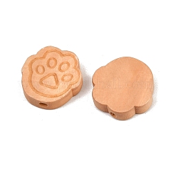 ウッドビーズ  足跡  砂茶色  20x19.5~20x5mm  穴：2.5~2.8mm&nbsp;WOOD-C020-01