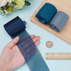 3ロール3色のポリエステルリボン  DIYのジュエリーには  ギフト包装  ミックスカラー  2-3/8インチ（60mm）  約5ヤード/ロール  1ロール/色&nbsp;OCOR-WR0001-75A