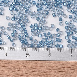 MIYUKIデリカビーズ  シリンダー  日本製シードビーズ  11/0  （db1762)スパークリングスカイブルーライニングクリスタルab  1.3x1.6mm  穴：0.8mm  約20000個/袋  100 G /袋&nbsp;SEED-J020-DB1762