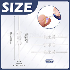 鉄製蝶結びバックル200個  照明器具リンク  Diy シャンデリアクリスタル交換用つらら部分  銀  33x1~4x1.3mm&nbsp;IFIN-TA0001-72S