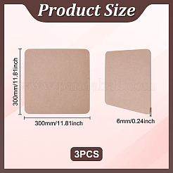 MDF 乾燥ボード  クレイモデリングツール  正方形  300x300x6mm&nbsp;TOOL-WH0165-05D