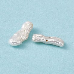 バロック天然ケシパールビーズ  長方形  貝殻色  12~24.5x6~8x4~5mm  穴：0.7mm&nbsp;PEAR-N020-H04