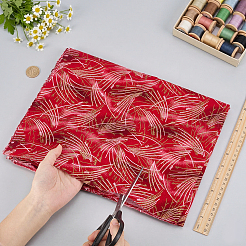 魚の鱗模様の綿生地  長方形  レッド  1000x1500x0.2mm&nbsp;DIY-WH0622-777E