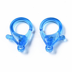 透明アクリルカニカン  ドジャーブルー  25.5x18x6mm  穴：1.8mm&nbsp;TACR-T023-01A-04