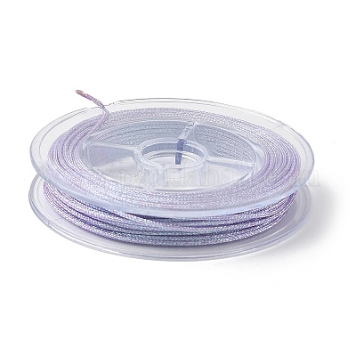 ポリエステルメタリック糸  魚糸入り  ラウンド  ライラック  1mm&nbsp;OCOR-D301-04-1