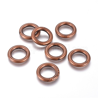 CCBプラスチックフレームコネクター  リング  赤銅鉱  22x4mm  14mm内径&nbsp;CCB-P004-43R-1