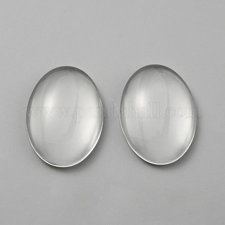 ガラスカボション  オーバル  透明  25x18x5.5mm&nbsp;GLAA-WH0035-34-1