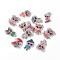 Acrylic Cabochon, with Glitter Powder, Owl, Mixed Color, 30~38x23.5~31.5x2mm