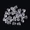 Plastic Ear Nuts, Earring Backs, Clear, 4x4mm, Hole: 0.5mm