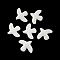 Baking Paint Glass Beads, Peace Dove, White, 34x42x9mm, Hole: 1.6mm