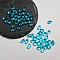Transparent Glass Beads, Teardrop, Cyan, 8.5x5.5x5.5mm, Hole: 1mm