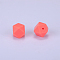 Hexagonal Silicone Beads, Orange Red, 23x17.5x23mm, Hole: 2.5mm