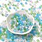 Glass Beads, Faceted, Rondelle, Azure, 6x5mm, Hole: 1mm, about 2360pcs/500g