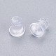 シリコン製ピアスキャッチ  ピアスバックキャッチ  透明  6x5mm  穴：0.7mm  約500個/袋&nbsp;KY-P012-02-2