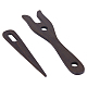 木製編み機プレクサー  ココナッツブラウン  11.2x2.05x0.3cm  穴：19.5x7.5mm&nbsp;DIY-WH0591-144B-1