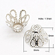 アイアン製ビーズキャップ  プラチナ  8x6mm  穴：1.5mm&nbsp;IFIN-D042-8x6-P-2