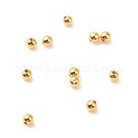 真鍮ビーズ  長持ちメッキ  ラウンド  18KGP本金メッキ  2mm  穴：0.5mm&nbsp;X-KK-F824-101A-G