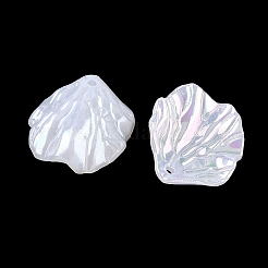 アクリル模造シェルペンダント  ペタリンチャーム  貝殻色  20x17x7mm  穴：1.5mm  約970個/500g&nbsp;OACR-P039-01A