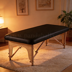 PUレザーストレッチ美容サロンベッドカバー  ブラック  1950x900x180mm&nbsp;AJEW-WH20128-087B