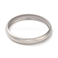 変色しない304ステンレススチールのプレーンバングル  ステンレス鋼色  ワイド：10mm  内径：2-3/8インチ（6cm）&nbsp;BJEW-Q773-03A-P