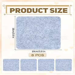 フェルトコースター  カップマット  正方形  濃いグレー  100x100x5mm  8個/セット&nbsp;AJEW-WH0678-11
