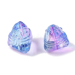 ベーキングペイントガラスビーズ20個  三角ちまき  ミックスカラー  15.5~16x15x14mm  穴：1.2mm&nbsp;GLAA-FP0001-19