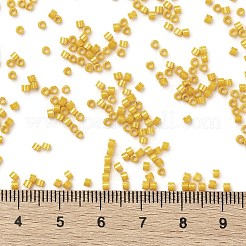 シリンダーシードビーズ  不透明色の光沢  均一サイズ  ゴールデンロッド  2x1.5mm  穴：0.8mm  約888個/10g&nbsp;X-SEED-H001-H22