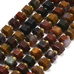 天然石オーシャンジャスパービーズ連売り  多面カット  六角  シードビーズで  9x10x6~7mm  穴：1.2mm  約44個/連  15.35''（39センチメートル）&nbsp;GG-CBAACA3-A01-01