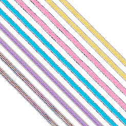 5色の輝くジュートリボン5個  ミックスカラー  1/4インチ（6.5mm）  2m / pc  1pc /カラー&nbsp;OCOR-TA0002-53