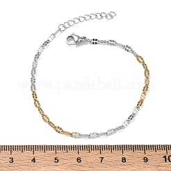 304ステンレススチール製ダップチェーンブレスレット（女性用）  イオンプレーティング（ip）  長持ちメッキ  ゴールデン·ステンレス鋼色  6.69インチ（17cm）  リンク：5.5x2.5x0.5mm&nbsp;BJEW-D466-08C-GP