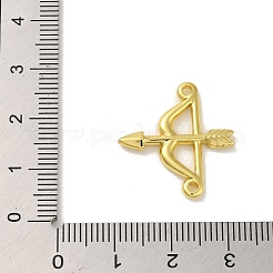 304ステンレススチールコネクタチャーム  弓矢のリンク  18KGP本金メッキ  22.5x21x2mm  穴：1.6mm&nbsp;STAS-Q322-10G