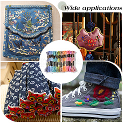6層ポリエステル刺繍フロス  クロスステッチの糸  セグメント染めグラデーションカラー/クリスマス/秋カラーシリーズ  ミックスカラー  0.5mm  約8.75ヤード（8m）/かせ  18かせ&nbsp;OCOR-WH20074-01B-01