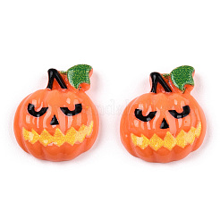 ハロウィーン不透明樹脂カボション  ハロウィンカボチャジャックOランタン  サンゴ  18.5x16.5x6mm&nbsp;RESI-T055-05