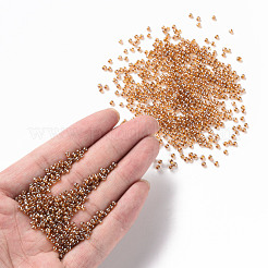 ガラスシードビーズ  トランス。光沢の色  ラウンド  ダークチソウ  2mm  穴：1mm  30000個/ポンド&nbsp;SEED-A006-2mm-102C