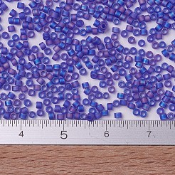 MIYUKIデリカビーズ  シリンダー  日本製シードビーズ  11/0  （db0864)マット透明コバルトab  1.3x1.6mm  穴：0.8mm  約2000PCS /ボトル  10 G /ボトル&nbsp;SEED-JP0008-DB0864