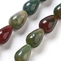 天然石インディアン瑪瑙ビーズ連売り  ティアドロップ  12x8mm  穴：1.2mm  約33~34個/連  15.16~16.54''（38.5~42センチメートル）&nbsp;G-B106-A21-02