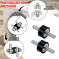 ゴム製ショックダンパー  空気発生器コンプレッサー用ショックアブソーバー  ブラック  46x20mm&nbsp;DIY-WH0591-441