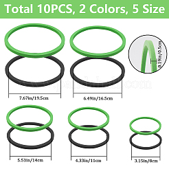 魚用EVAフォーム給餌リング 2色セット 2セット  ミックスカラー  90~205x5mm  5個/セット  1セット/色&nbsp;AJEW-CN0002-53