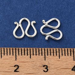 スターリングシルバー W シェイプクラスプ 925 個  銀  7.5x8x0.8mm&nbsp;STER-K177-06A-S
