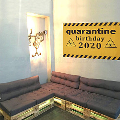 2020誕生日の装飾の隔離  ビニール写真布生地  diy検疫誕生日パーティー用  ゴールド  120x80cm&nbsp;AJEW-GF0001-64A