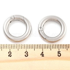 変色しない316ステンレススチール製スプリングゲートリング  リング  ステンレス鋼色  18x3.5mm&nbsp;STAS-M296-01P-C-01