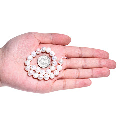 天然養殖淡水パールビーズ連売り  ポテト  乳白色  6~10x7~9mm  穴：0.6mm  約23~24個/連  6.69~6.89インチ（17~17.5cm）&nbsp;X-PEAR-N013-08G-01